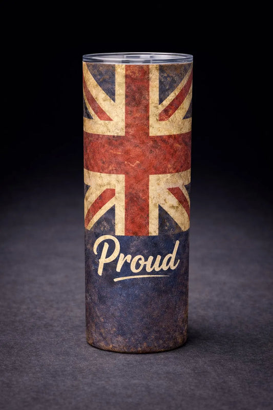 Proud UK Flag 20oz Slim Tumbler