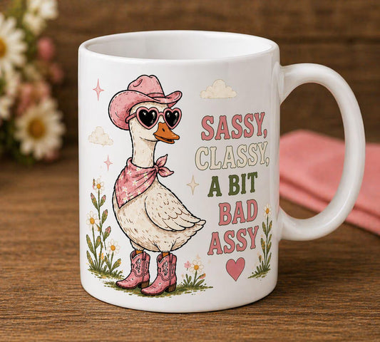 Sassy Goose Mug And Coaster Set