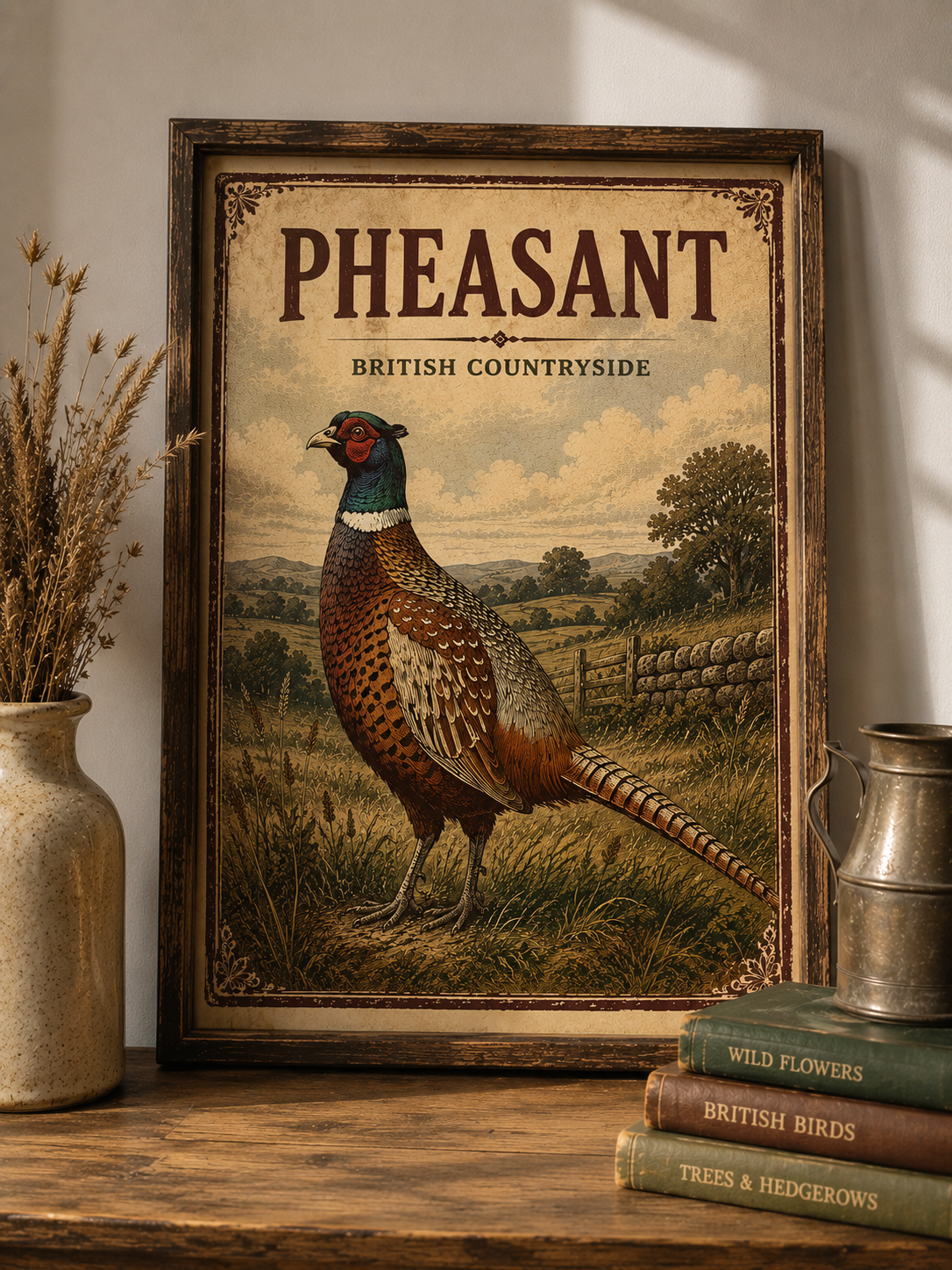 Pheasant British Countryside Poster