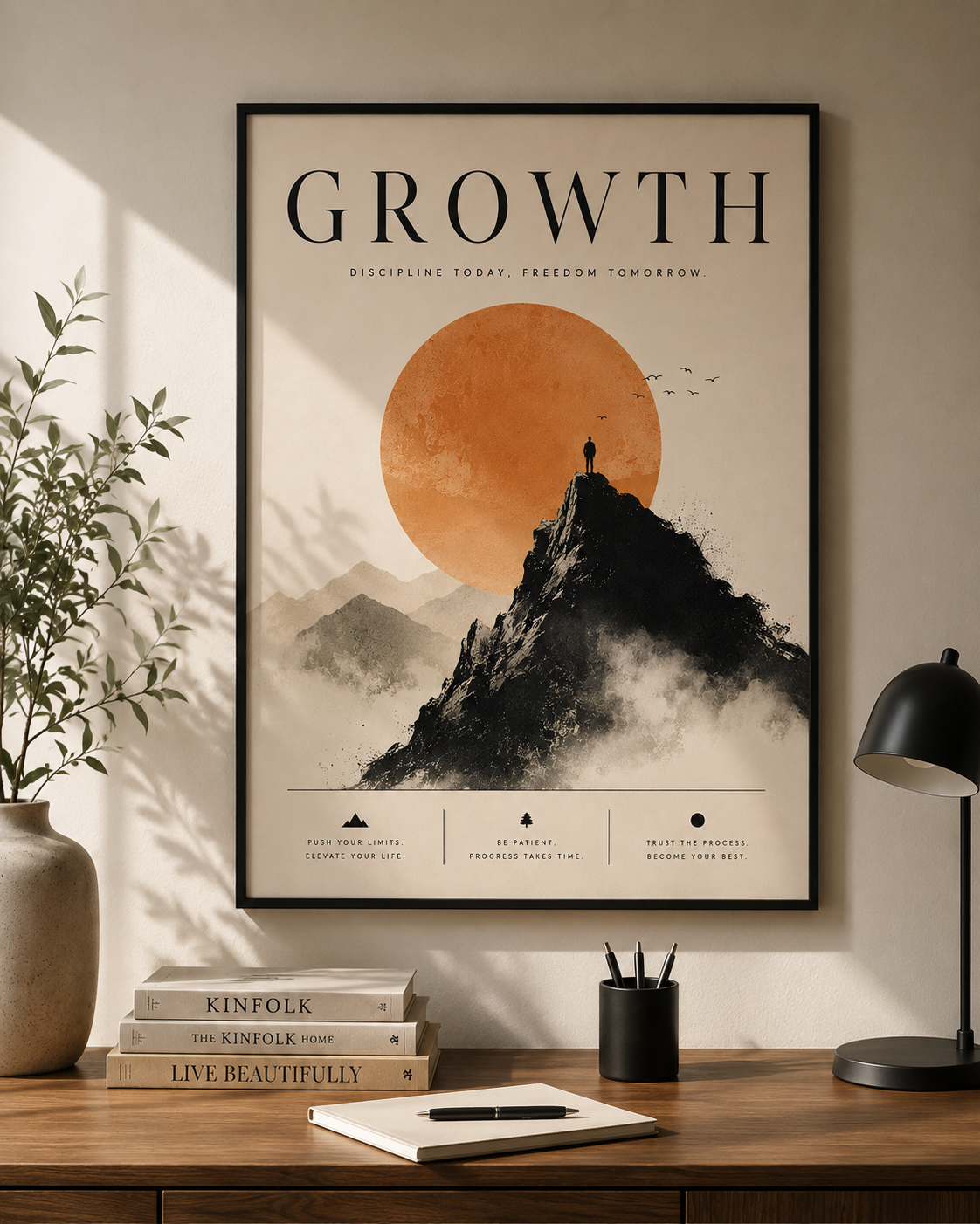 Growth Motivational Wall Art