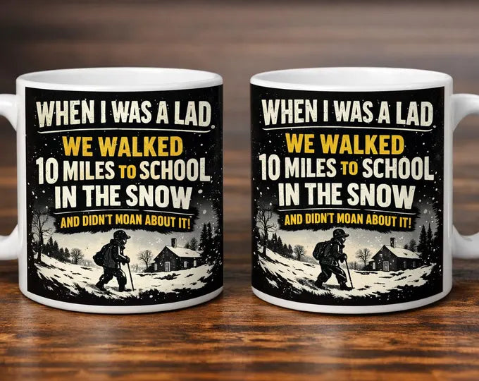 When I Was A Lad Funny Retro Mug