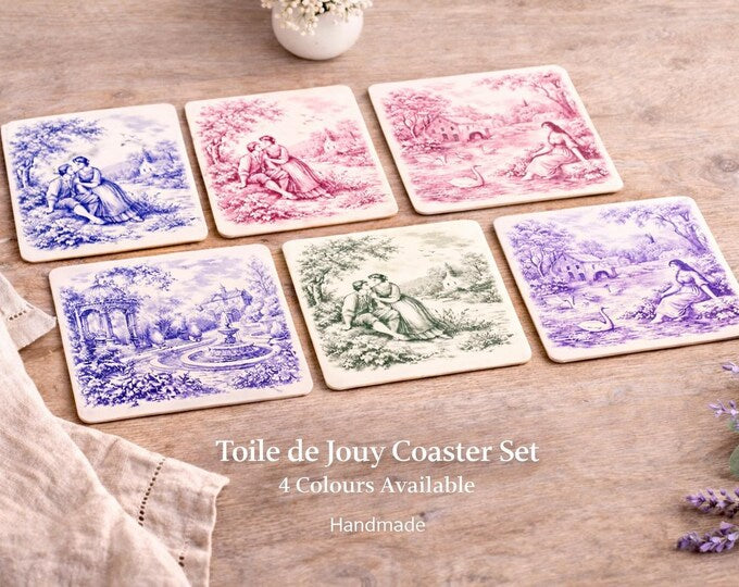 Toile de Jouy Coasters