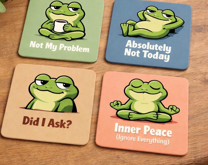 Unbothered Frog Coasters