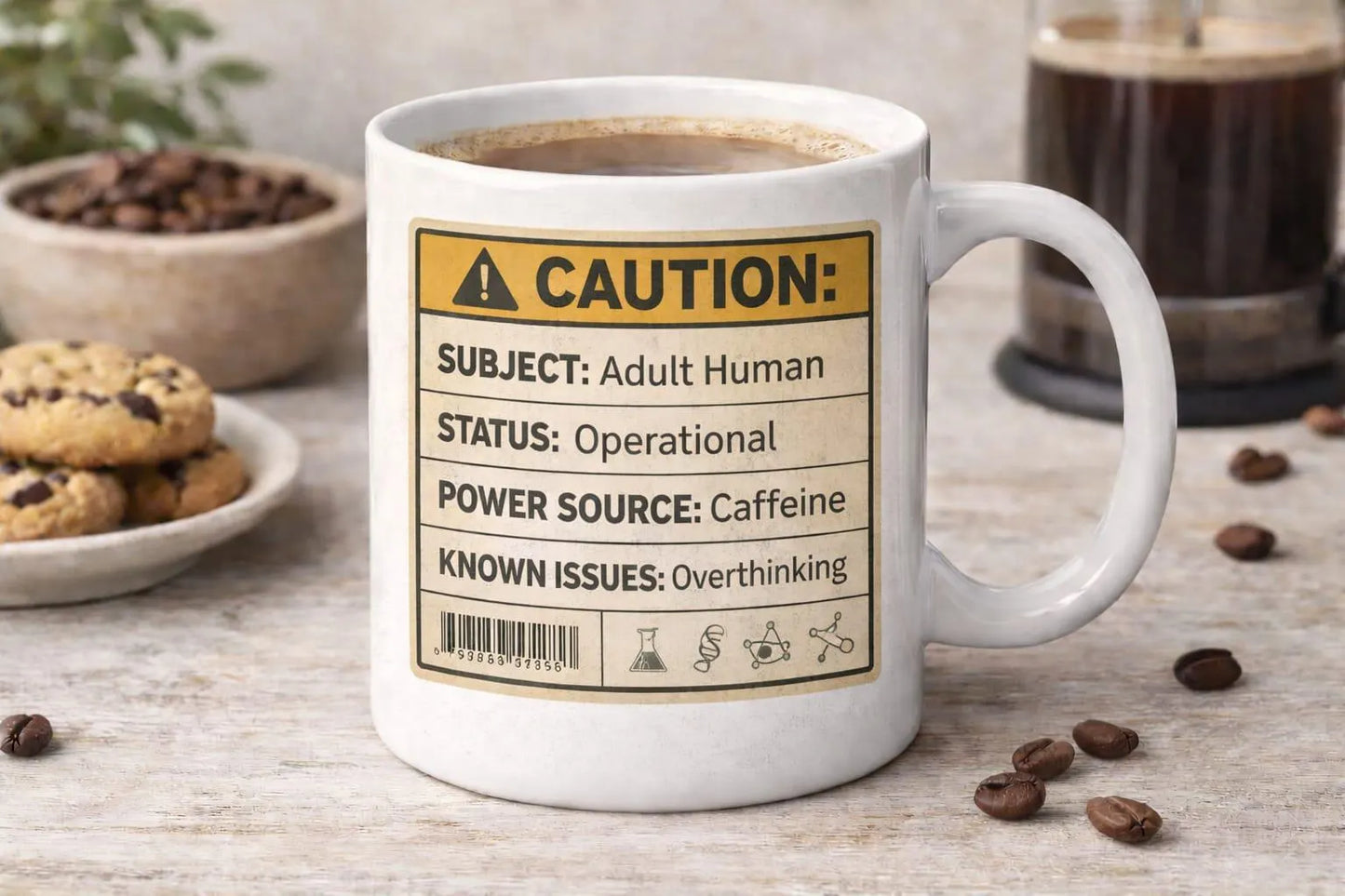 Caution Adult Human Funny Mug