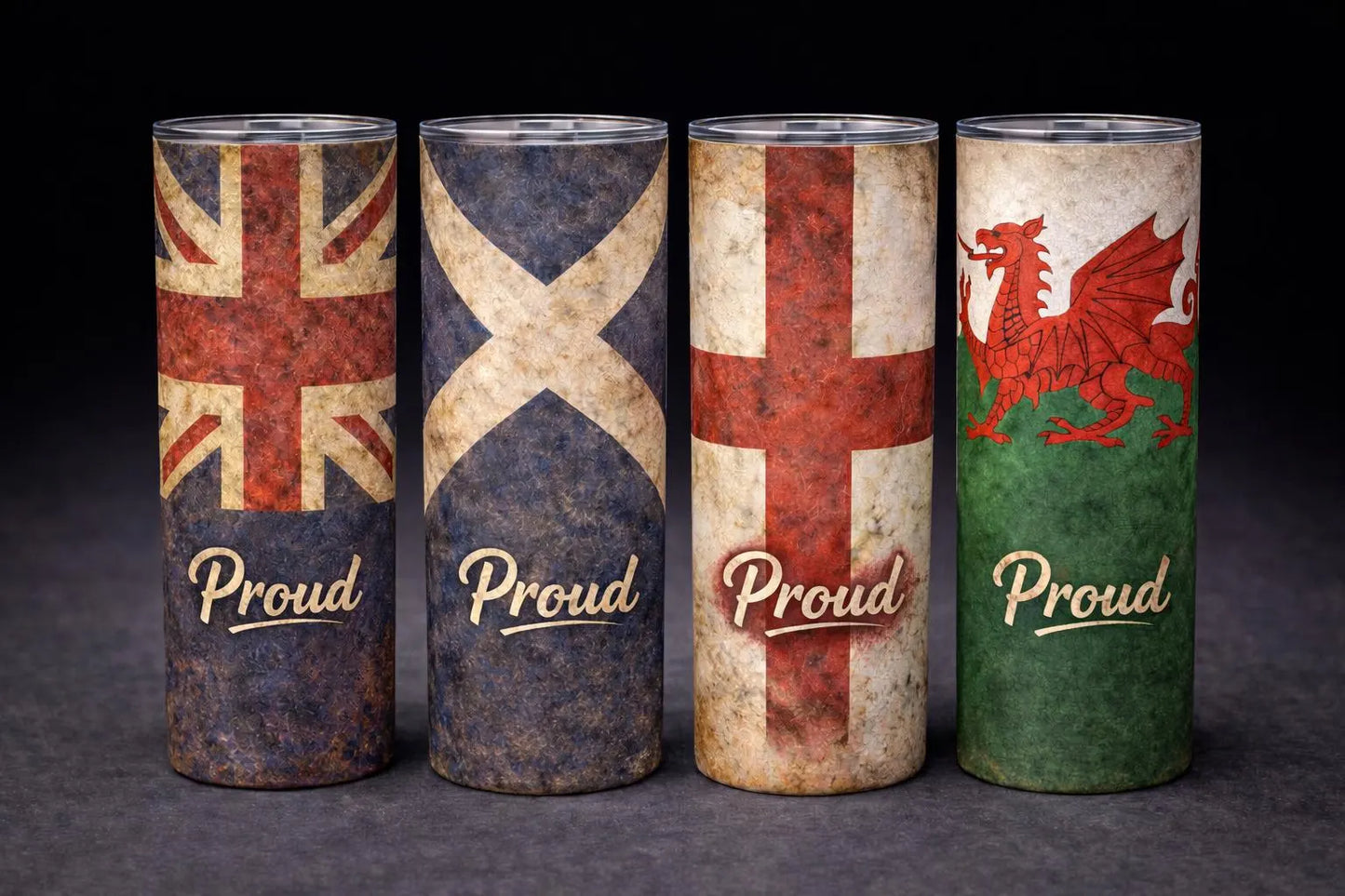 Proud UK Flag 20oz Slim Tumbler