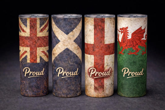 Proud UK Flag 20oz Slim Tumbler