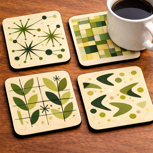 Mid Century Modern Atomic Coaster Set