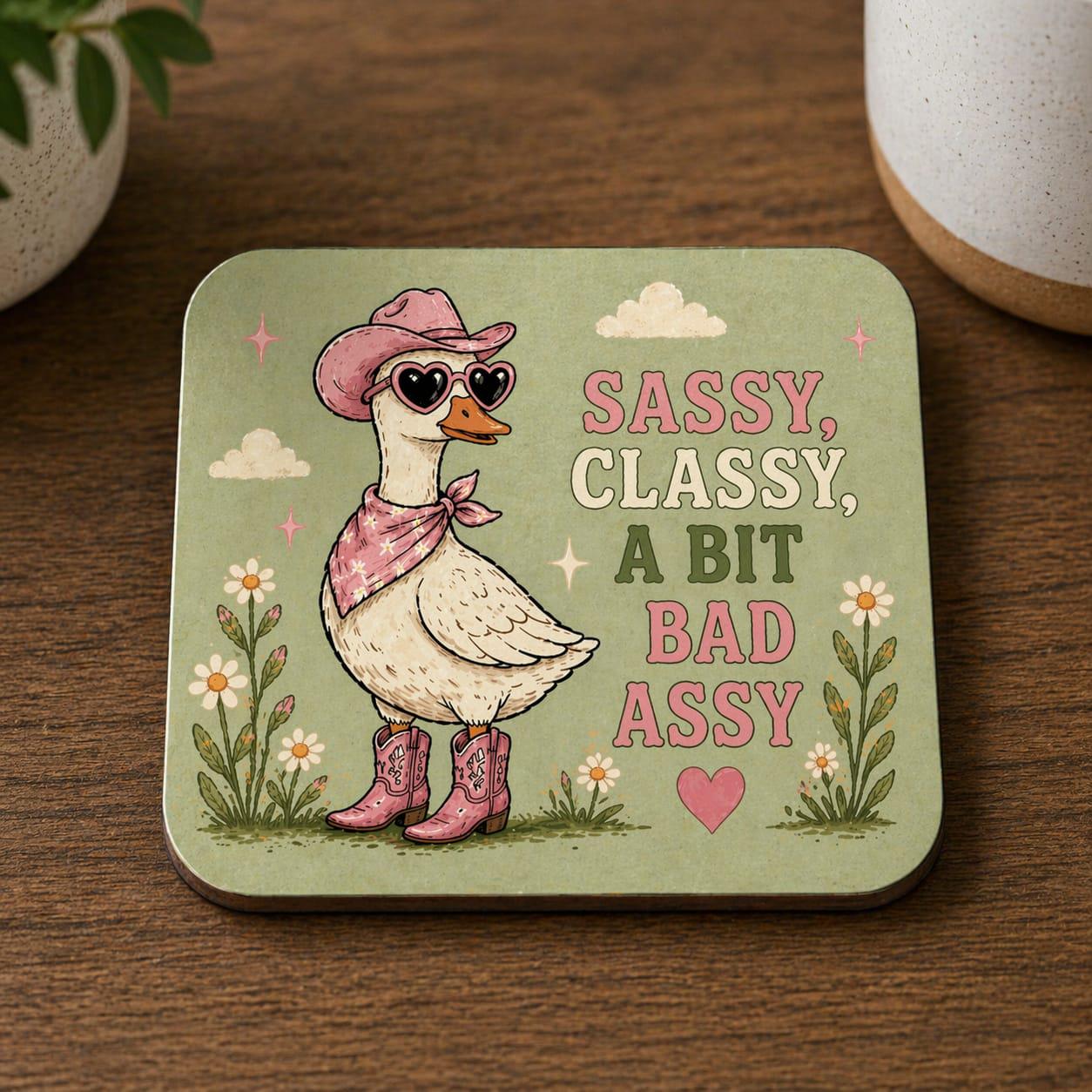 Sassy Goose Mug And Coaster Set