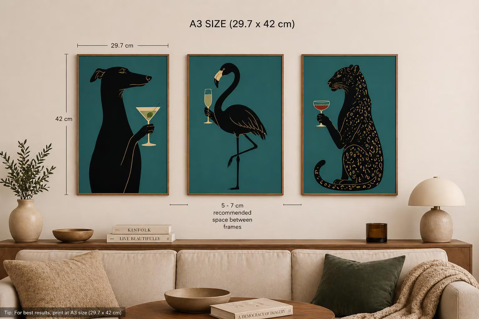 Mid Century Animal Print Set