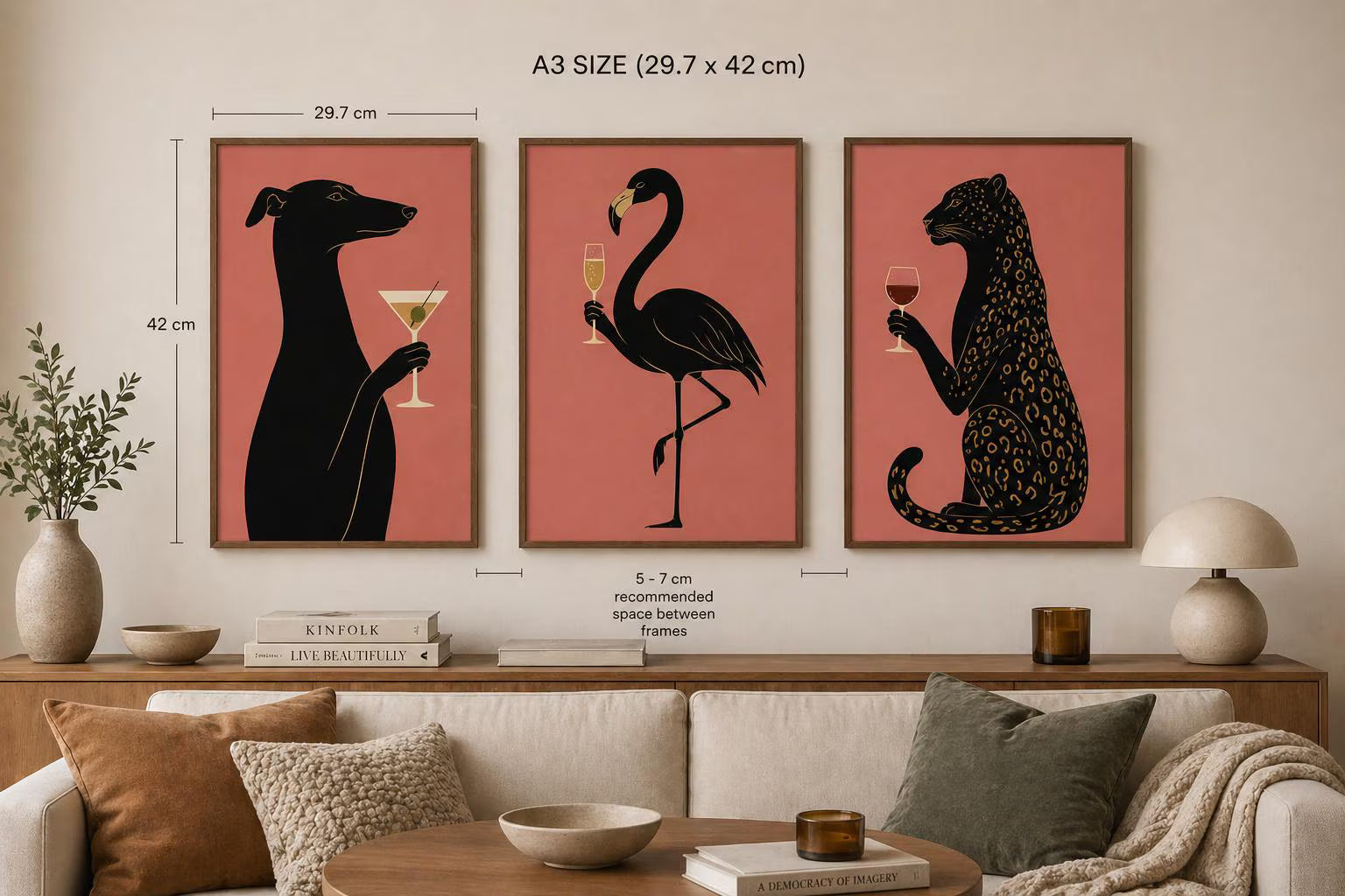 Mid Century Animal Print Set
